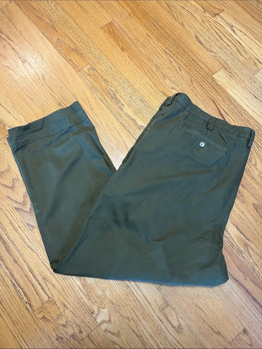 -Duluth Trading Flex Ballroom Khakis Relaxed Fit Green Men's Pants W/48 L/30 - Picture 7 of 11